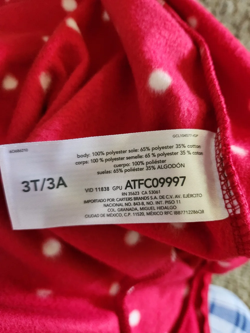Carter's 2- Piece Set Of Red Reindeer And Pink Santa For Toddler Girls Size 3T